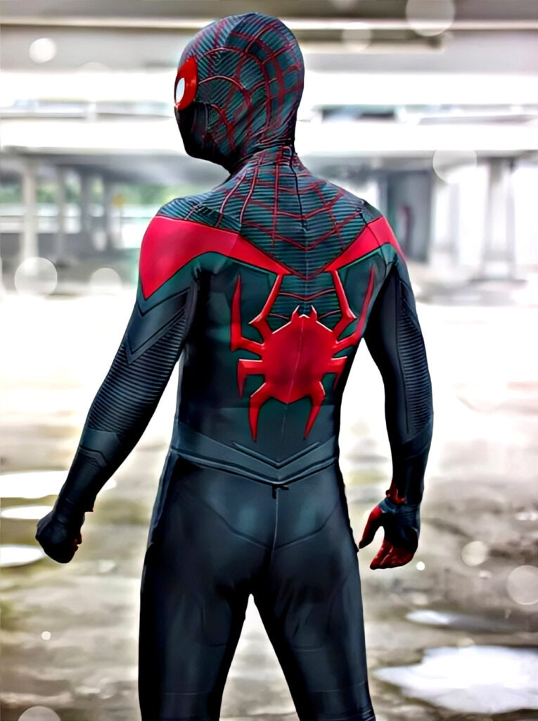 Fantasia Homem-Aranha Miles Morales Ultimate Traje Adulto Cosplay Luxo Profissional - Imagem 4