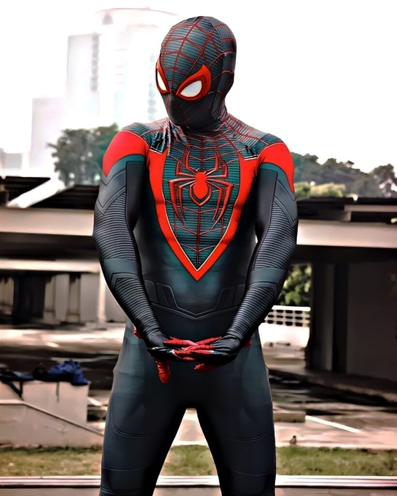 Fantasia Homem-Aranha Miles Morales Ultimate Traje Adulto Cosplay Luxo Profissional - Imagem 6