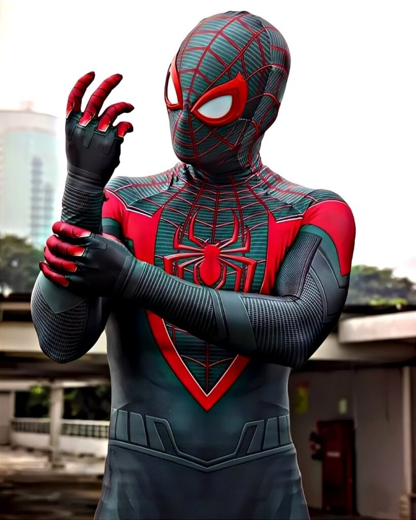 Fantasia Homem-Aranha Miles Morales Ultimate Traje Adulto Cosplay Luxo Profissional - Imagem 5