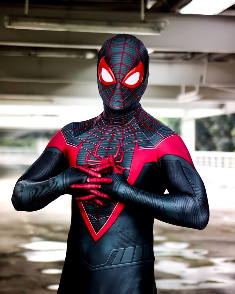 Fantasia Homem-Aranha Miles Morales Ultimate Traje Adulto Cosplay Luxo Profissional - Imagem 2