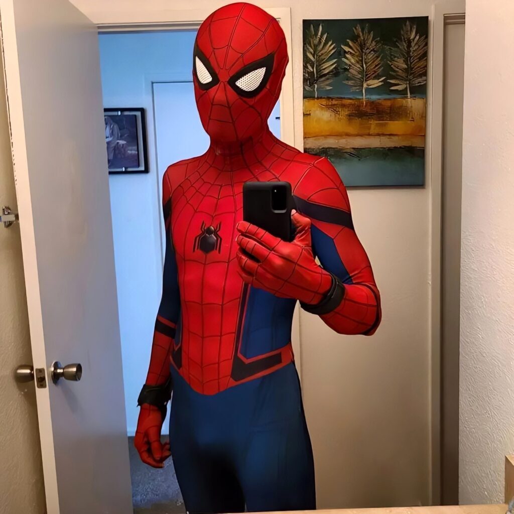 Fantasia Homem-Aranha De Volta ao Lar Tom Holland Adulto Cosplay Traje Luxo Profissional - Imagem 3