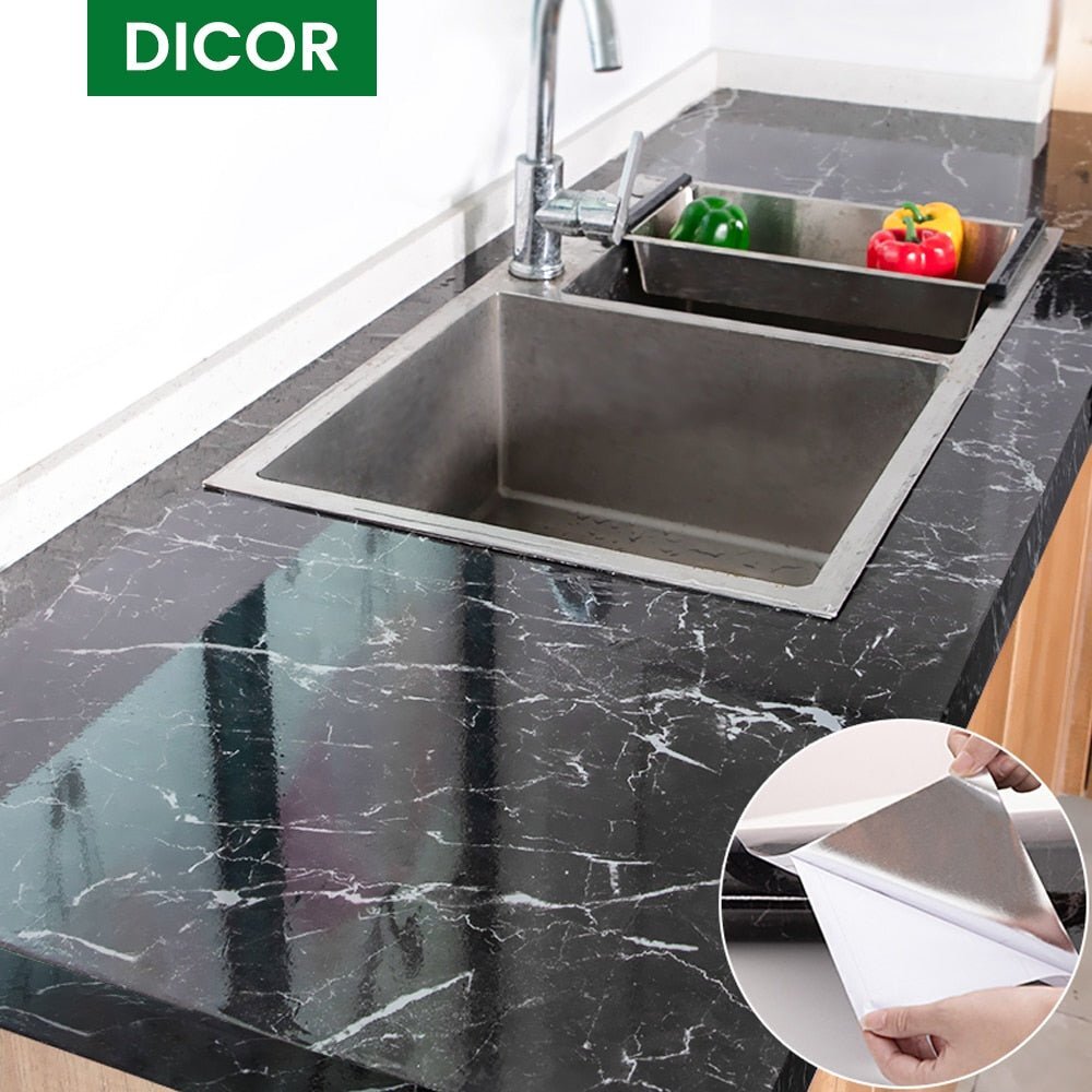 Adesivo Marmorizado para Decoração de Cozinha, Pias, Armários e Escritórios - Imagem 2