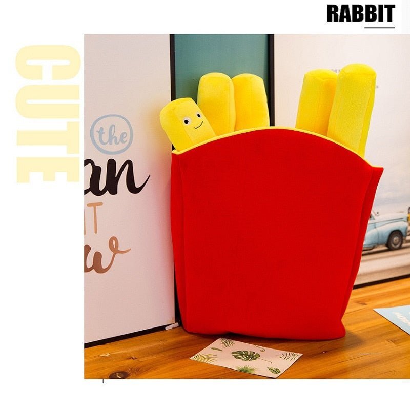Almofada Batatinha Crocante - Almofada Engraçada Decoração Batata Frita - Imagem 6