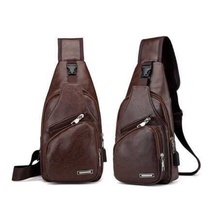 Bolsa Khalifa - Bolsa Transversal de Couro Masculina - Imagem 9