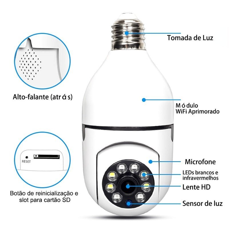 Câmera de Segurança Wi-fi sem Fio - Visão Noturna - Imagem 2