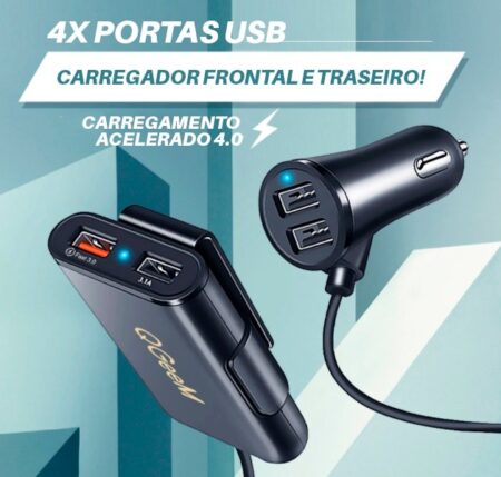 Carregador Fast 4x - Carrega até QUATRO vezes mais rápido!