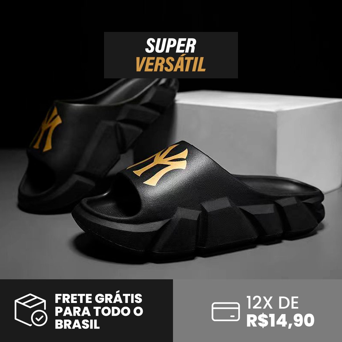 Chinelo Slide Masculino Lv Varias Cores Frete Gratis Oferta