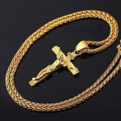 Corrente Crucifixo Banhada - Jesus de Nazaré