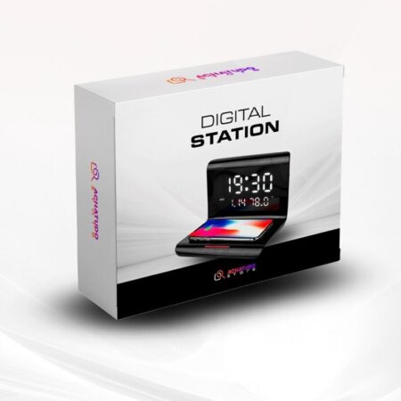 DigitalStation 4 em 1 Multifuncional - Carregador por Indução, Hora, Calendário e Temperatura - Imagem 14