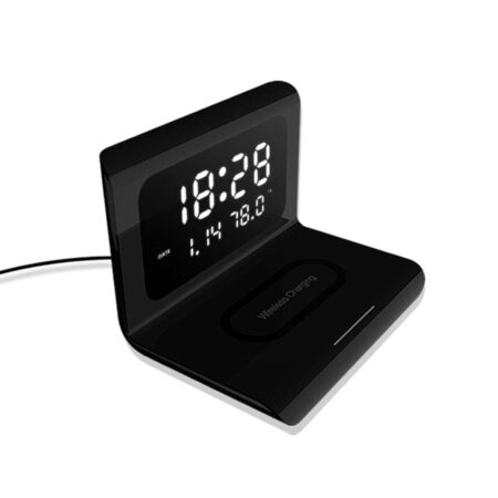DigitalStation 4 em 1 Multifuncional - Carregador por Indução, Hora, Calendário e Temperatura - Imagem 3