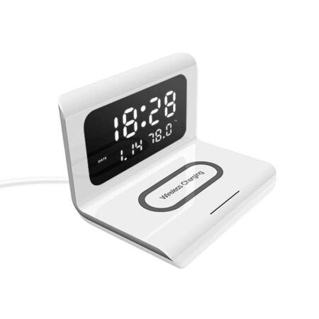 DigitalStation 4 em 1 Multifuncional - Carregador por Indução, Hora, Calendário e Temperatura - Imagem 4