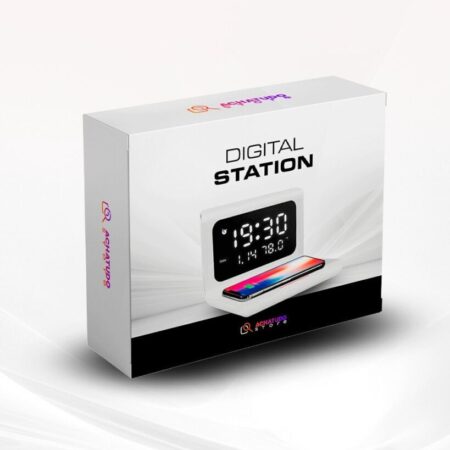 DigitalStation 4 em 1 Multifuncional - Carregador por Indução, Hora, Calendário e Temperatura - Imagem 13