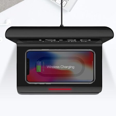 DigitalStation 4 em 1 Multifuncional - Carregador por Indução, Hora, Calendário e Temperatura - Imagem 5