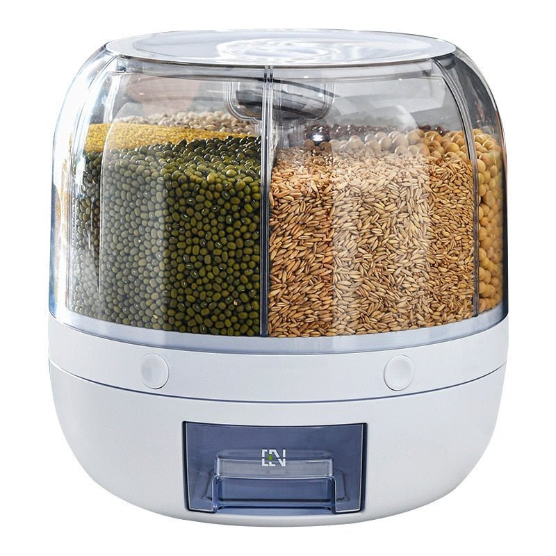 Dispenser Giratorio para Cereais e Grãos Alimentos com 6 Divisórias - Imagem 4