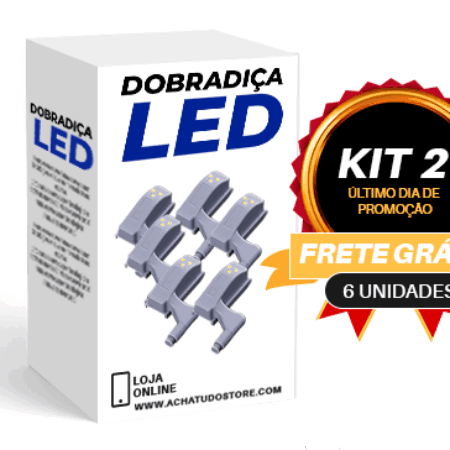 Dobradiça LED - Sensor Inteligente com Luz Led para Dobradiças - Imagem 12