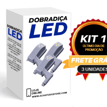 Dobradiça LED - Sensor Inteligente com Luz Led para Dobradiças - Imagem 13