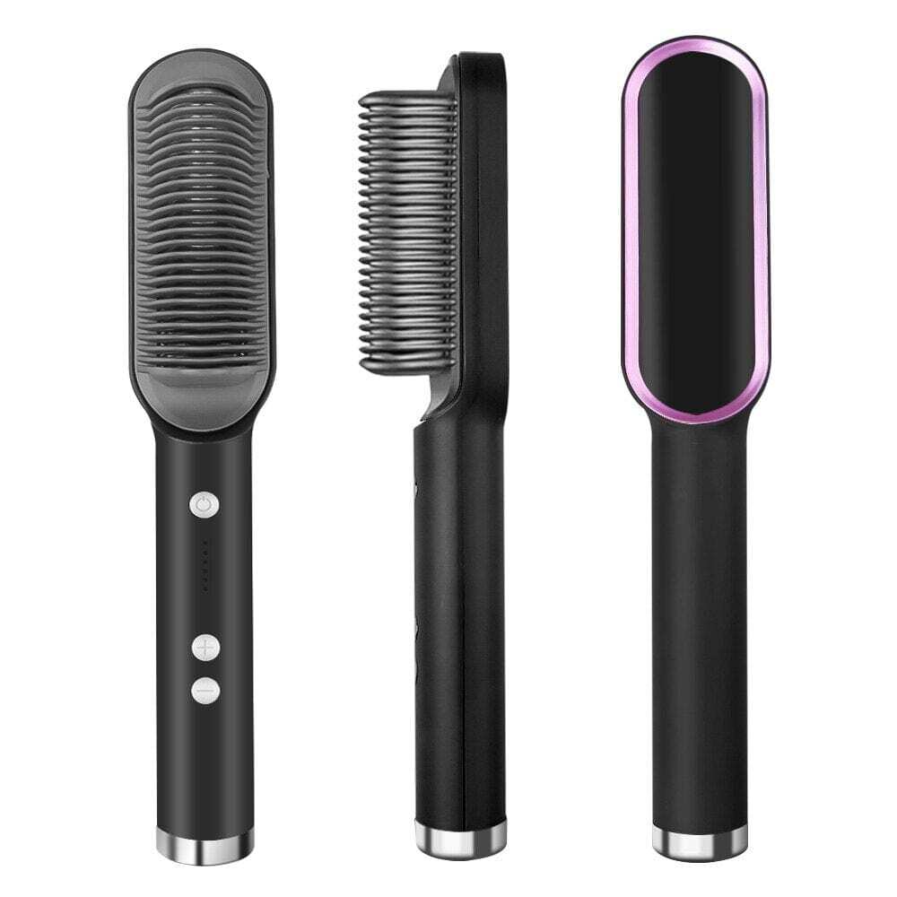 Escova Alisadora 5 em 1 - Alisa, Seca, Hidrata, Modela e Anti-Frizz - - Imagem 4