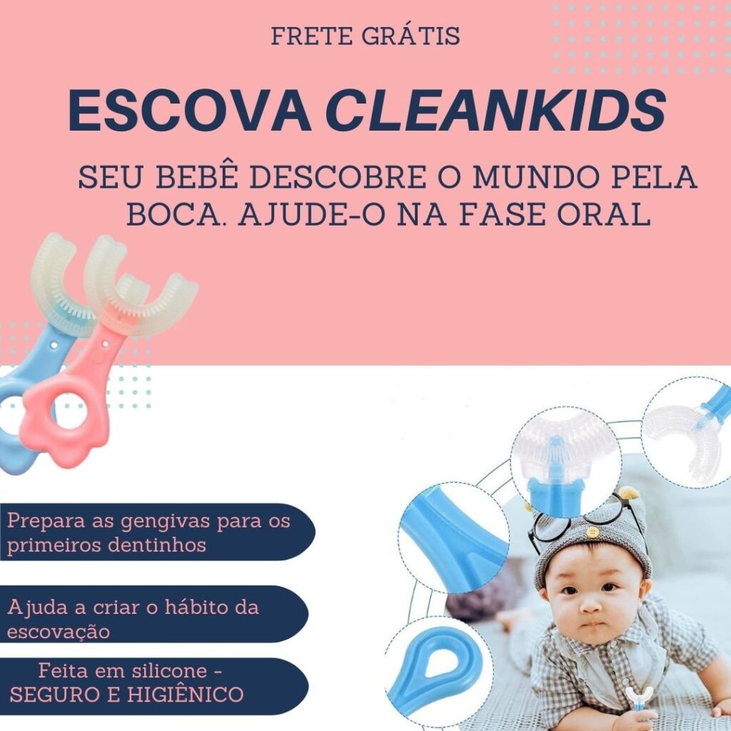 Escova CleanKids - Escova de Dente para Bebês e Crianças