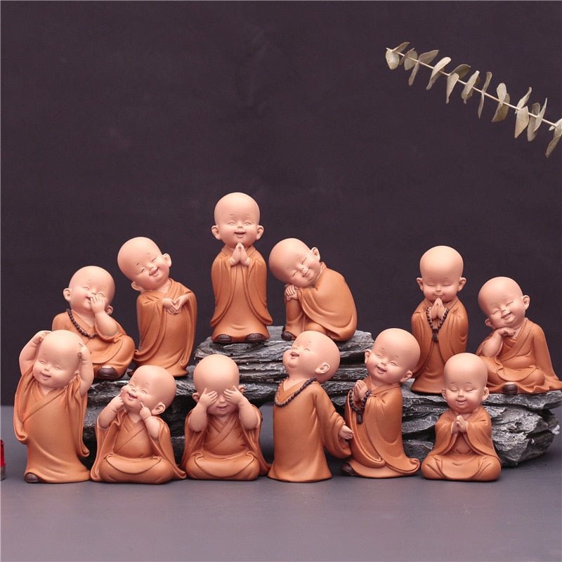 Escultura Decorativa 3 Monges - Imagem 6