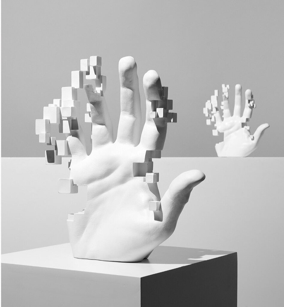 Escultura Decorativa Mão Abstrata