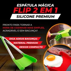 Espátula Mágica Flip 2 em 1 - Silicone Premium