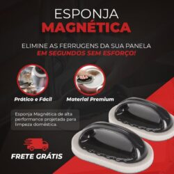 Esponja Magnética - Esponja que tira Ferrugem de Panelas