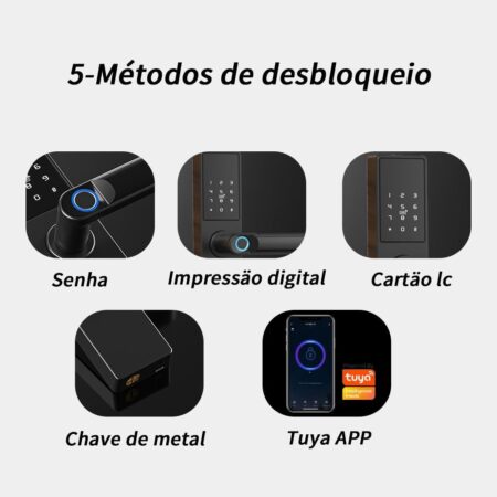 Fechadura Eletrônica digital com Impressão Biométrica - Imagem 2
