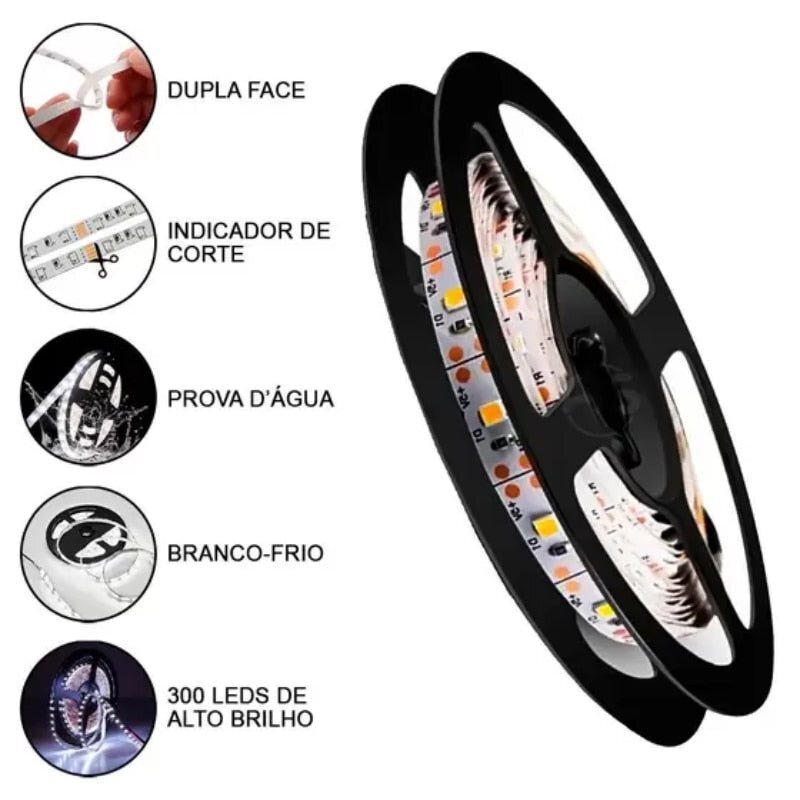 Fita Led Cor Branco 5 Metros - Imagem 4