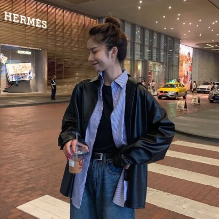Jaqueta de Couro Feminina Chic - Imagem 3