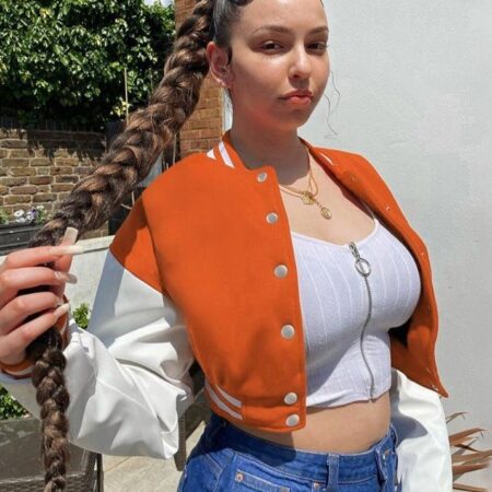 Jaqueta feminina Cropped Baseball - Imagem 8