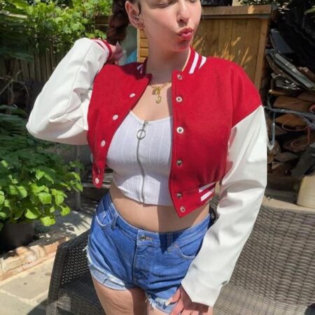 Jaqueta feminina Cropped Baseball - Imagem 16