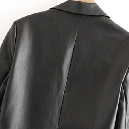Jaqueta Feminina de Couro Fashion - Imagem 5