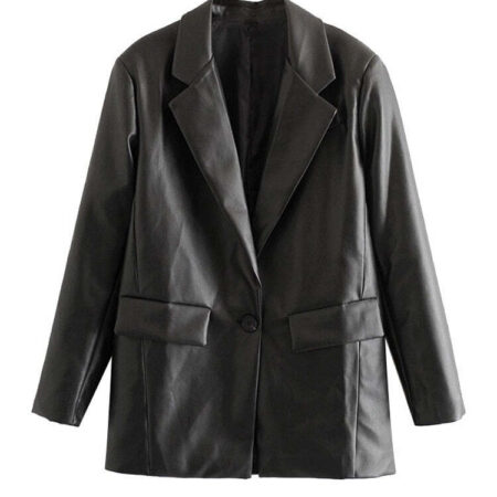 Jaqueta Feminina de Couro Fashion - Imagem 4