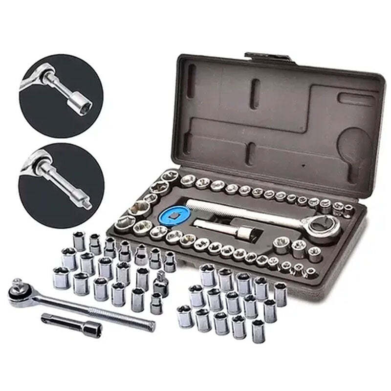 Jogo de Soquete com 40 peças Titanium 1/4-3/8 - Imagem 3