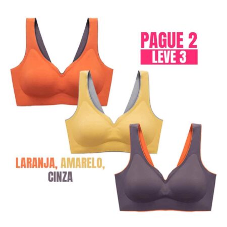 Kit 3 Unidades Sutiã sem Costura - Sutiã Comfort Slim 5D - Pague 2 Leve 3 - Imagem 8