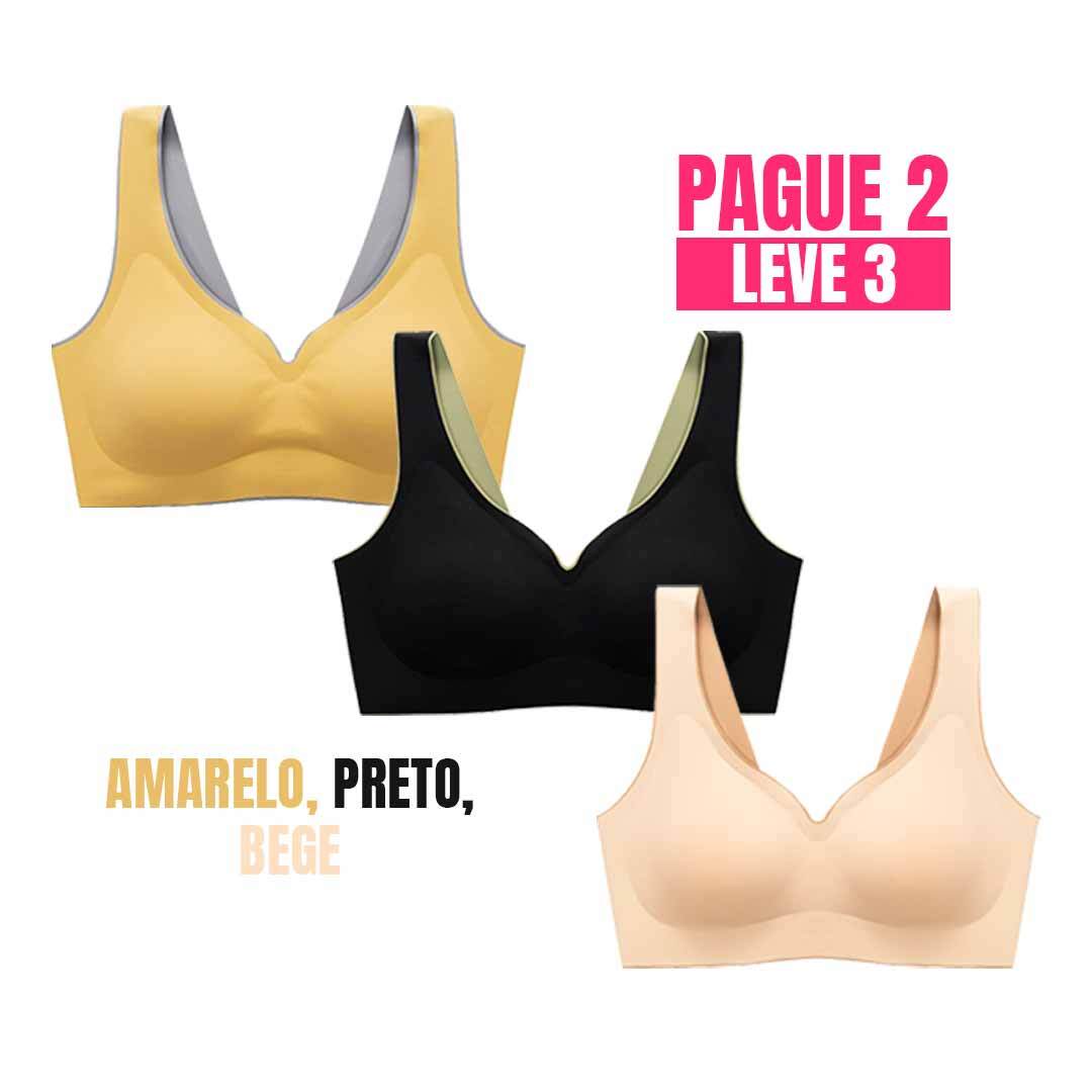 Kit 3 Unidades Sutiã sem Costura - Sutiã Comfort Slim 5D - Pague 2 Leve 3 - Imagem 7