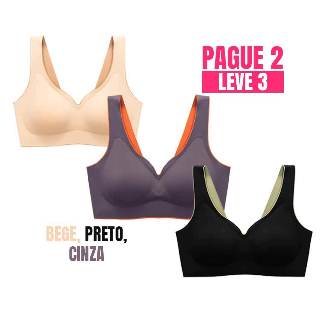 Kit 3 Unidades Sutiã sem Costura - Sutiã Comfort Slim 5D - Pague 2 Leve 3 - Imagem 5