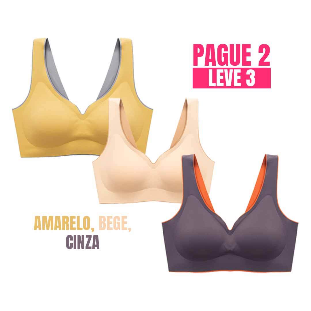 Kit 3 Unidades Sutiã sem Costura - Sutiã Comfort Slim 5D - Pague 2 Leve 3 - Imagem 4