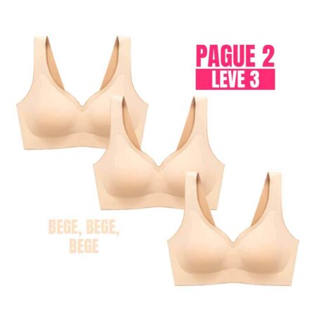 Kit 3 Unidades Sutiã sem Costura - Sutiã Comfort Slim 5D - Pague 2 Leve 3 - Imagem 6