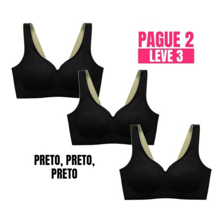 Kit 3 Unidades Sutiã sem Costura - Sutiã Comfort Slim 5D - Pague 2 Leve 3 - Imagem 9