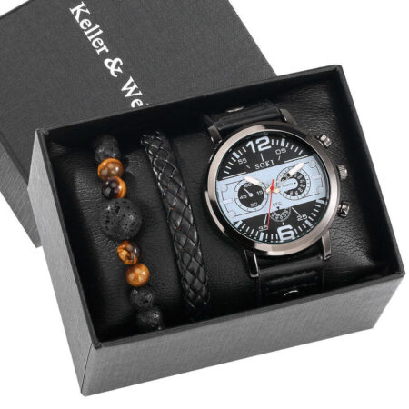 Kit Relógio Suiço Quartz + 2 Pulseiras de Couro Grátis! - Imagem 4