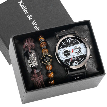 Kit Relógio Suiço Quartz + 2 Pulseiras de Couro Grátis! - Imagem 2