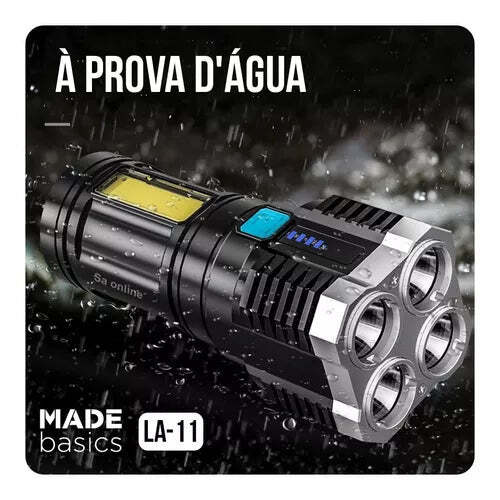 Lanterna LED 4 núcleos Super Potente - Imagem 5