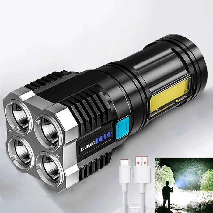 Lanterna LED 4 núcleos Super Potente - Imagem 4