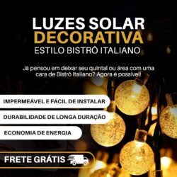 Luzes Solar Decorativa Estilo Bistrô Italiano