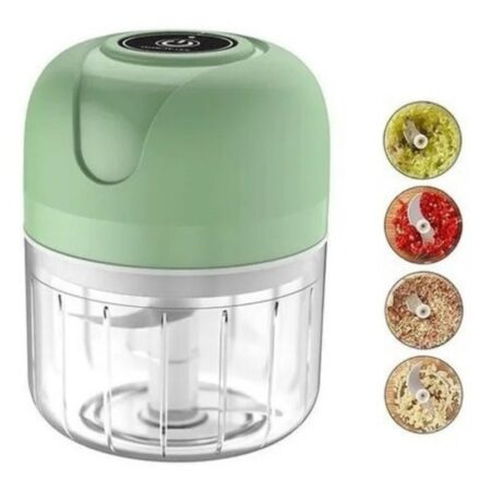 Mini Processador Elétrico de Alimentos Portátil com 3 lâminas de aço inox USB 250 ml Bivolt - Imagem 3