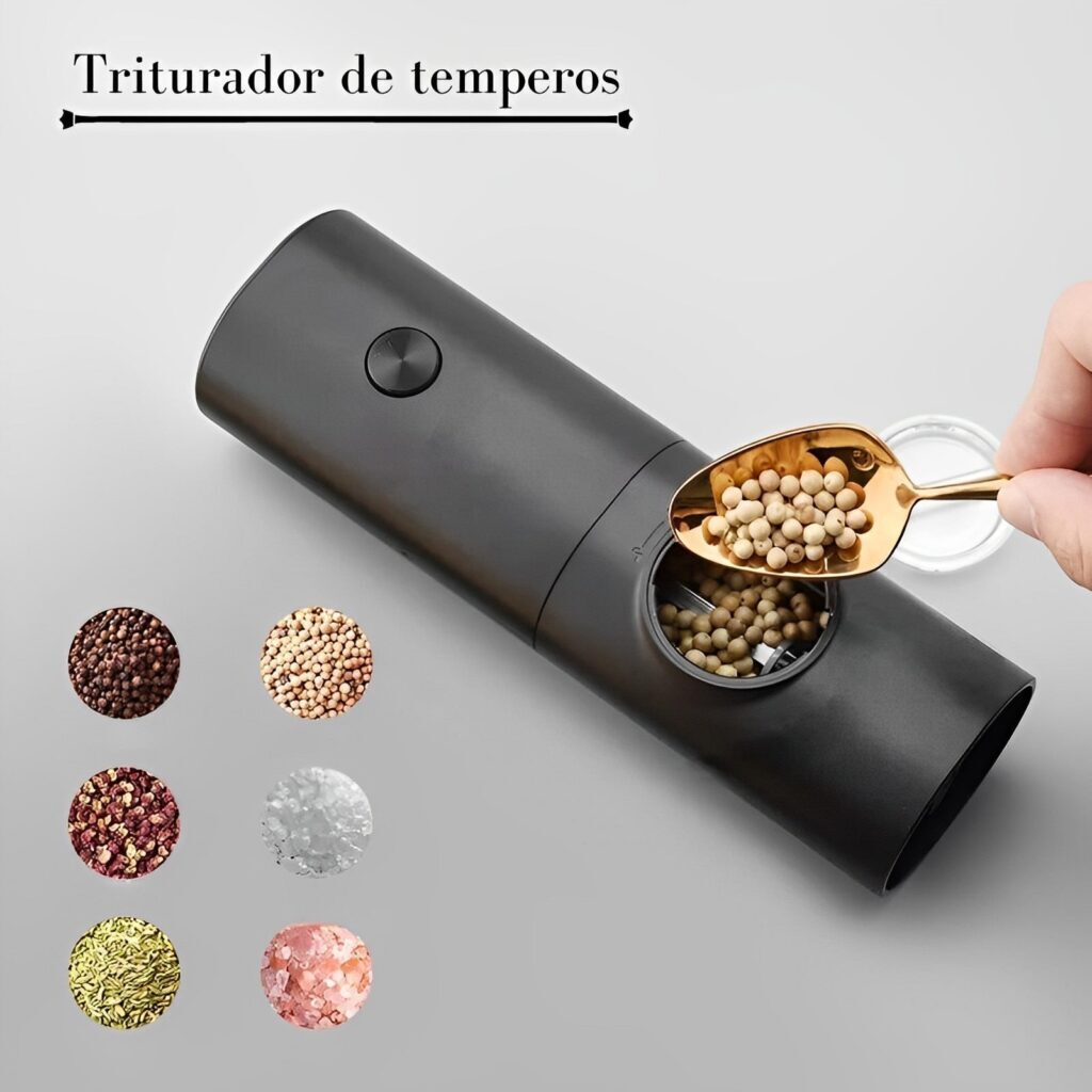 Moedor Elétrico Automático de Sal Pimenta Temperos com Ajuste de Moagem - Imagem 2