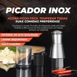 Picador Inox de Vegetais – Picador de alho, cebola, pimenta etc