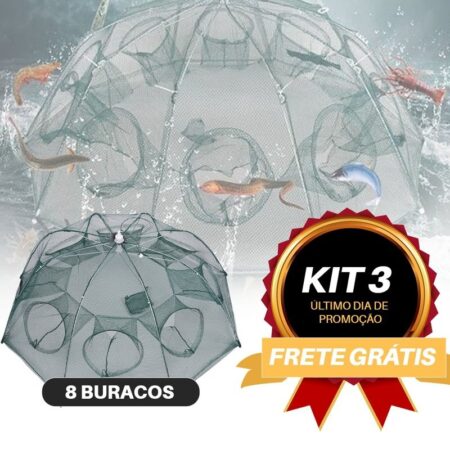 Rede Pesca PRO - Rede de Pesca Prática 4, 6 e 8 buracos - Imagem 10
