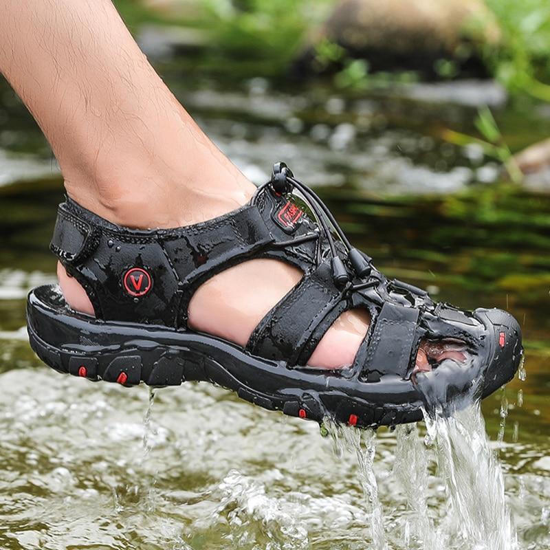 Sandália de Couro Masculina Ortopédica Antiderrapante - Frete Grátis - Imagem 10